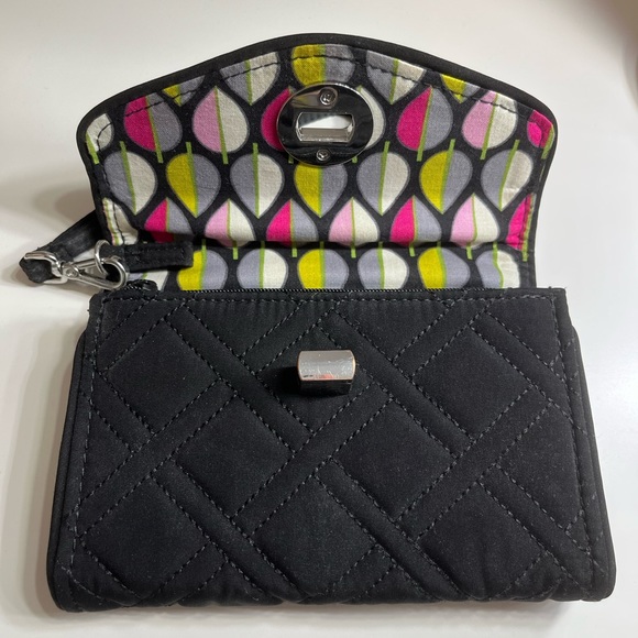 Black Vera Bradley Wristlet - Picture 3 of 5